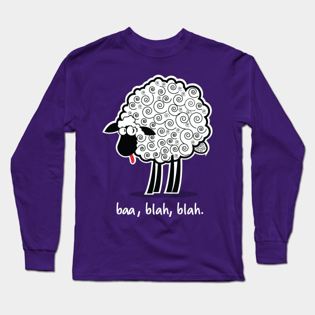 Baa, Blah, Blah Sheep Long Sleeve T-Shirt by chrayk57